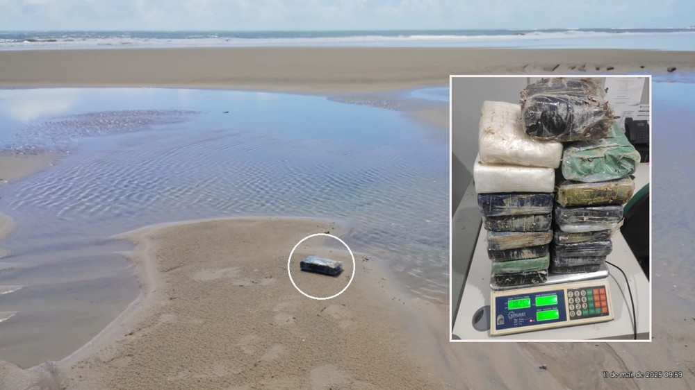Cocaína é encontrada em praias do litoral do Ceará