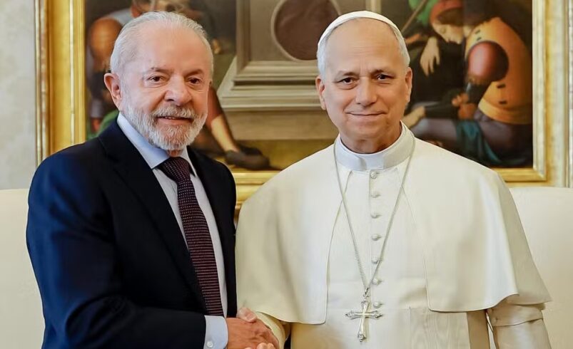 Lula se encontra com papa Leão XIV no Vaticano